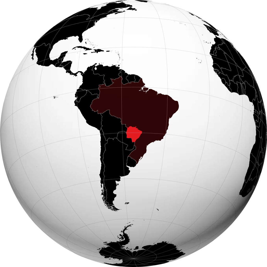 État du Mato Grosso do Sul sur le globe