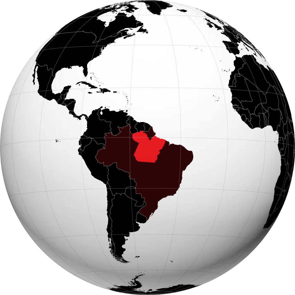 État du Pará sur le globe