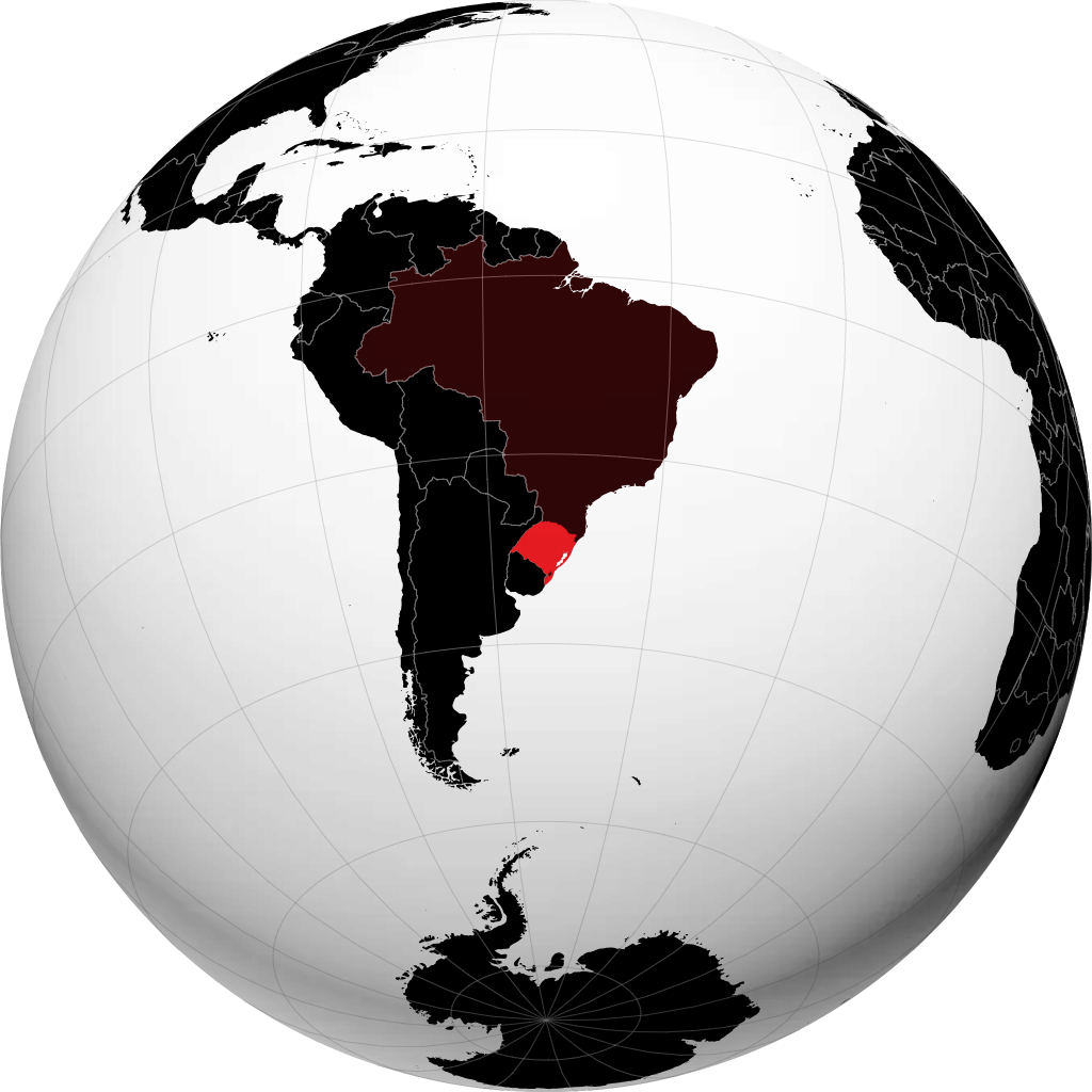 État du Rio Grande do Sul sur le globe