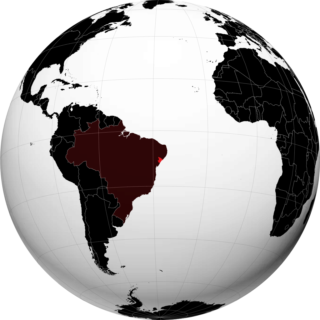 État de Sergipe sur le globe