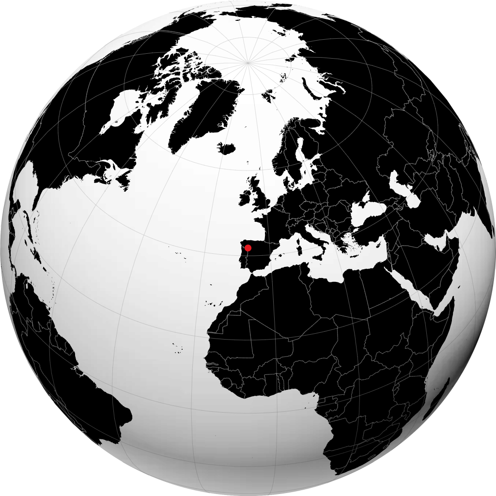 Bragança sur le globe