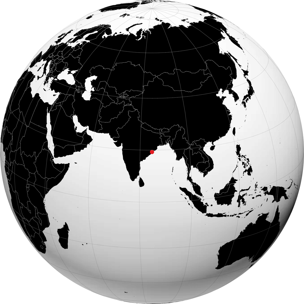 Brahmapur sur le globe