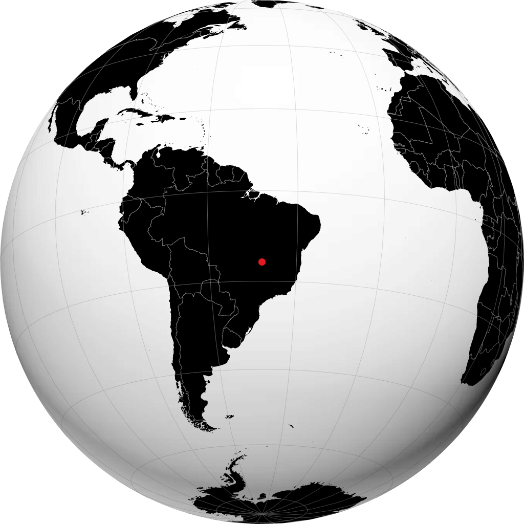 Brasília sur le globe