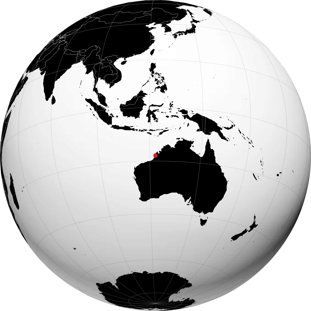 Broome sur le globe