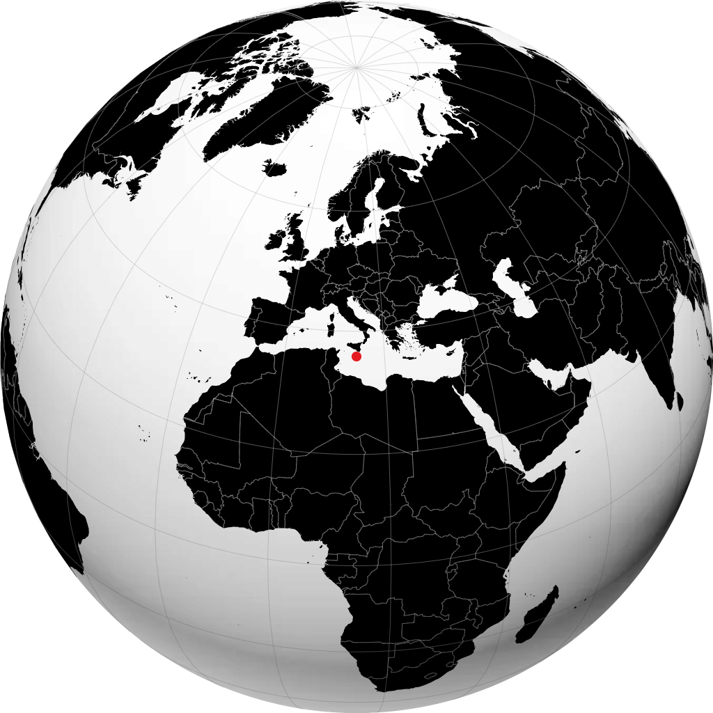 Buġibba sur le globe