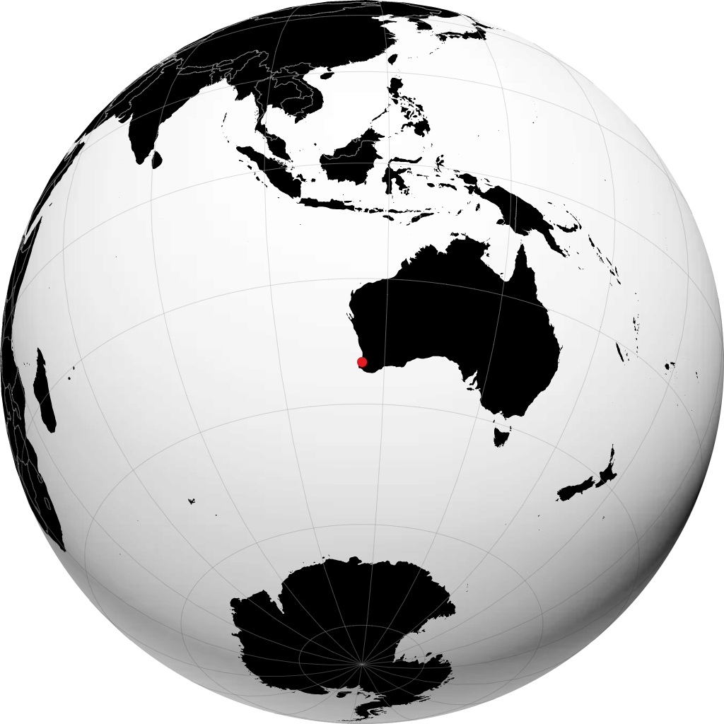 Bunbury sur le globe