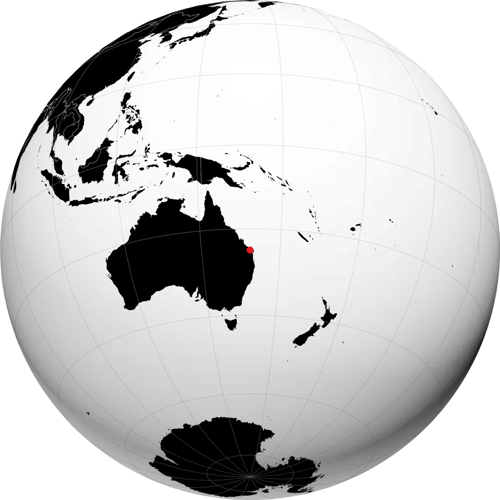 Bundaberg sur le globe