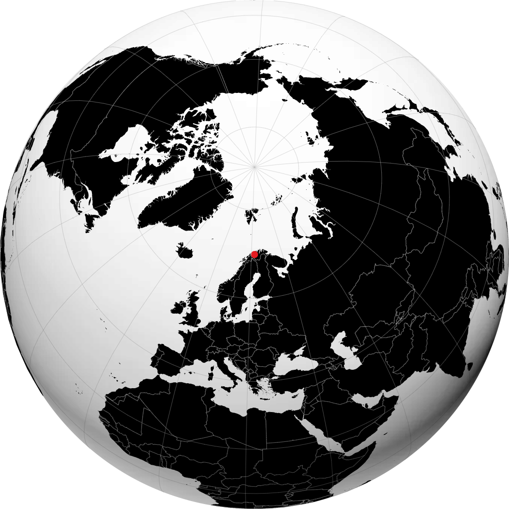 Burfjord sur le globe