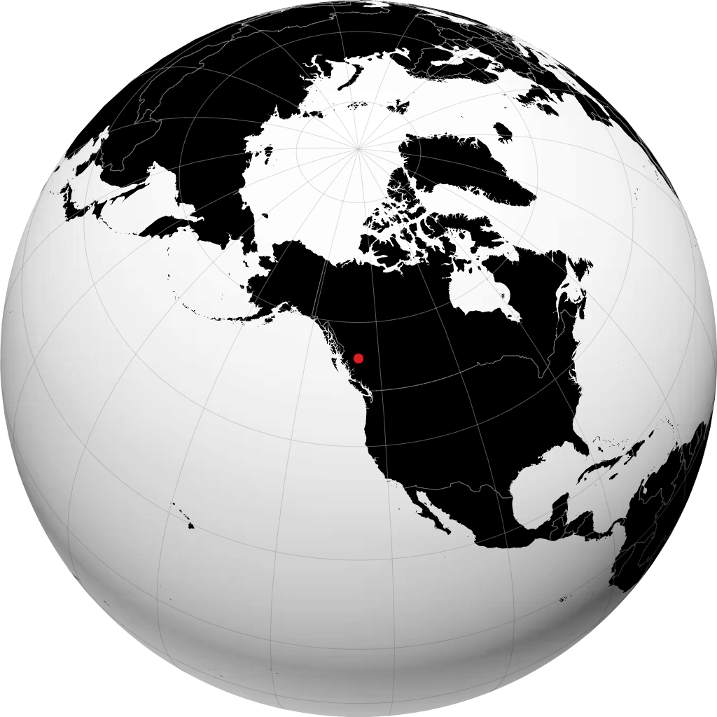 Burns Lake sur le globe