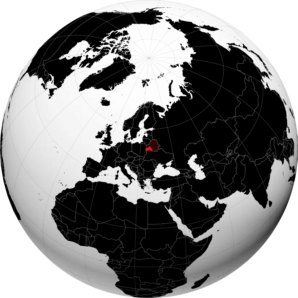 Région de Brest sur le globe