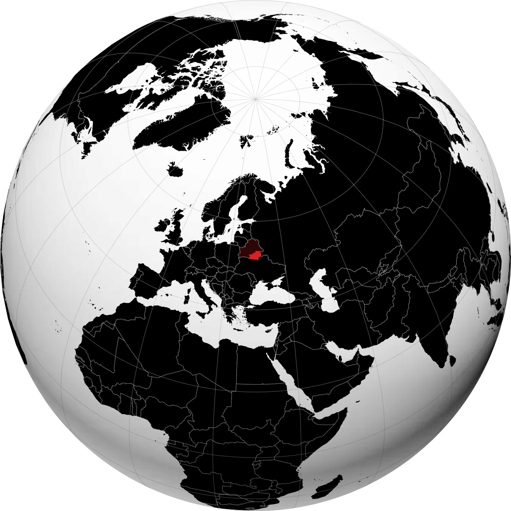 Région de Gomel sur le globe