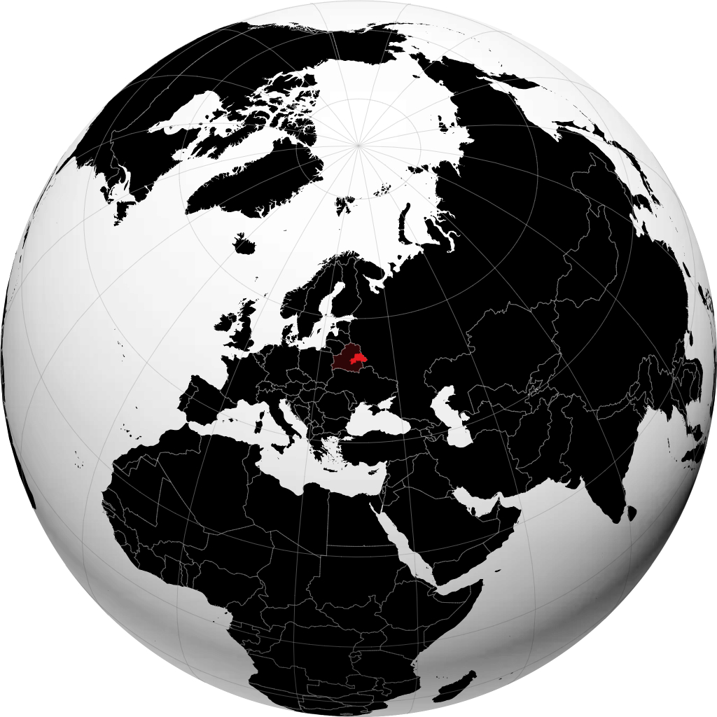 Région de Moguilev sur le globe