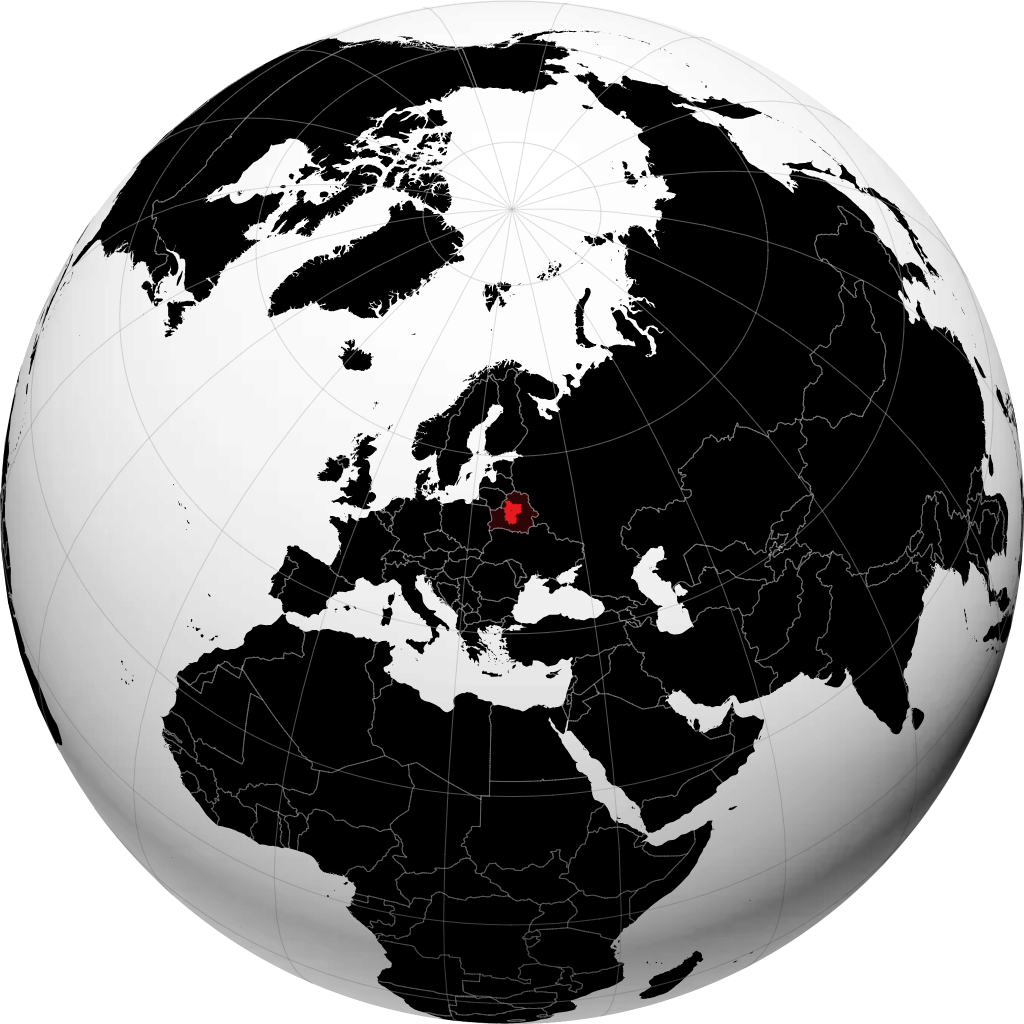 Région de Minsk sur le globe