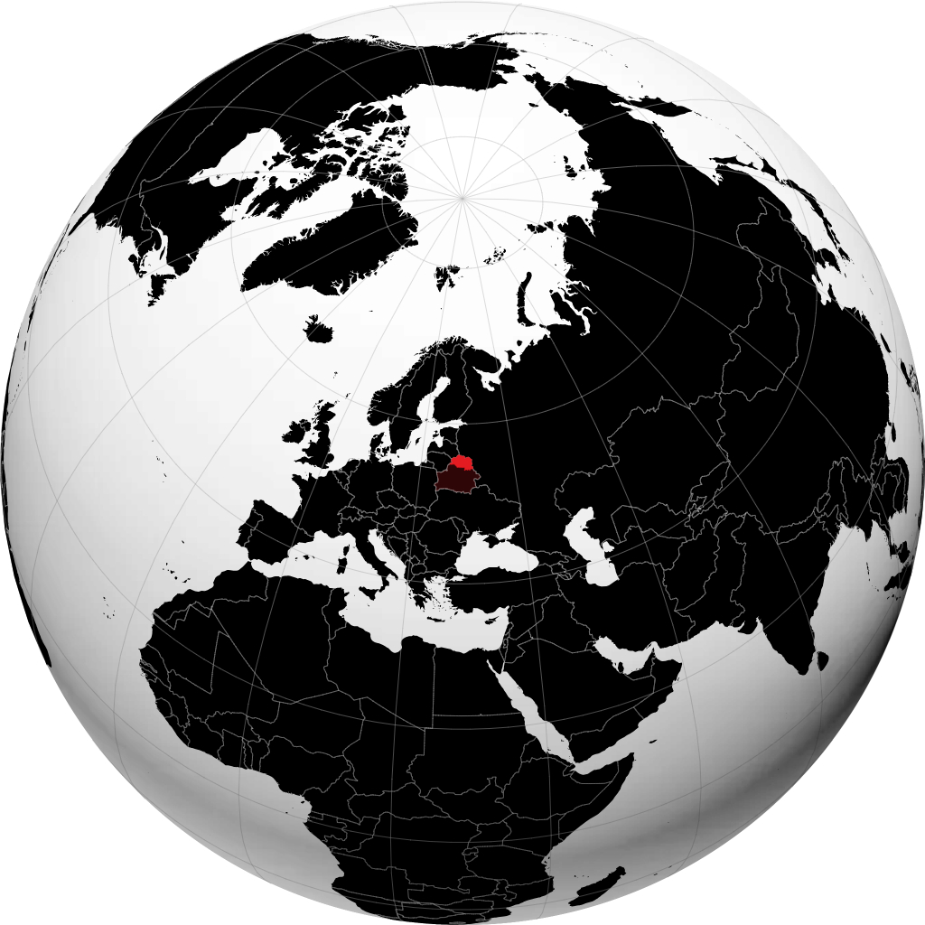 Région de Vitebsk sur le globe
