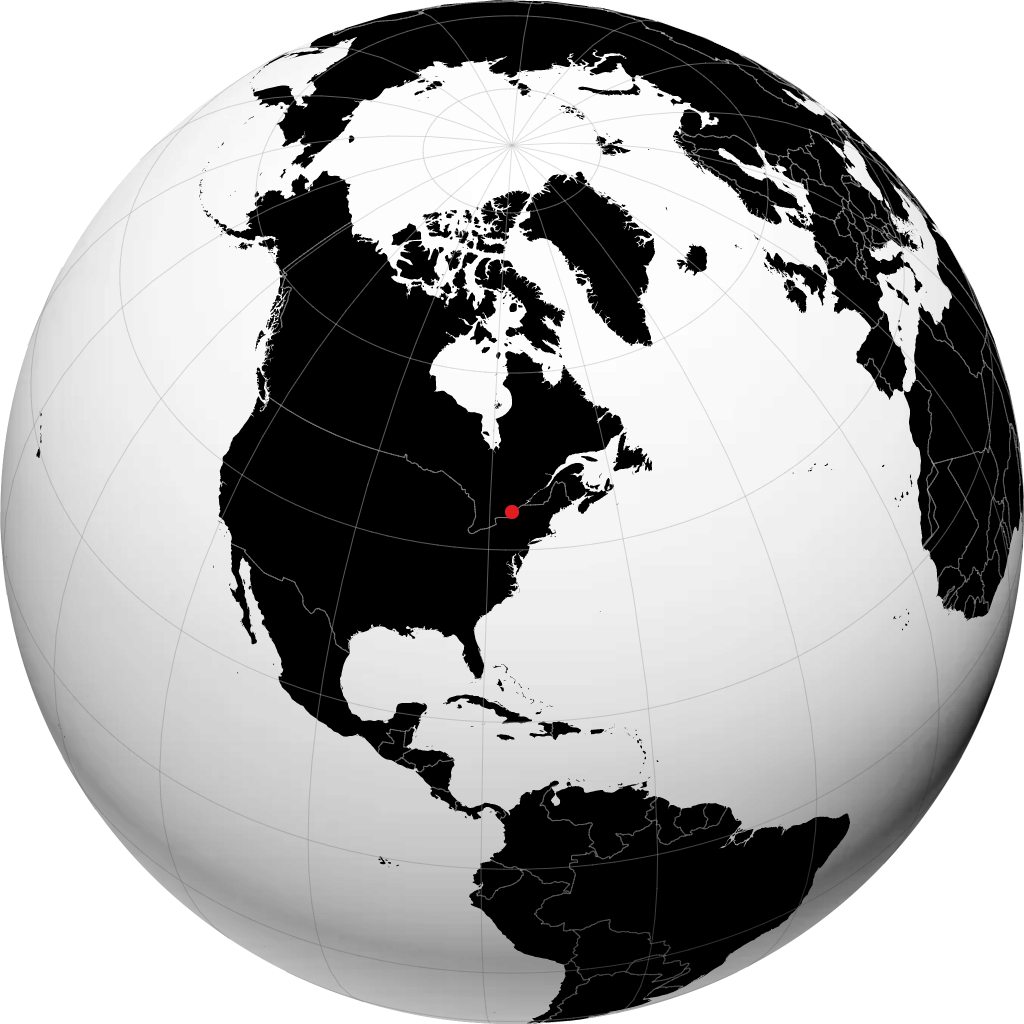 Kingston sur le globe