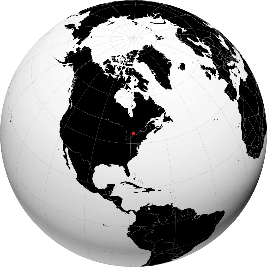 Peterborough sur le globe