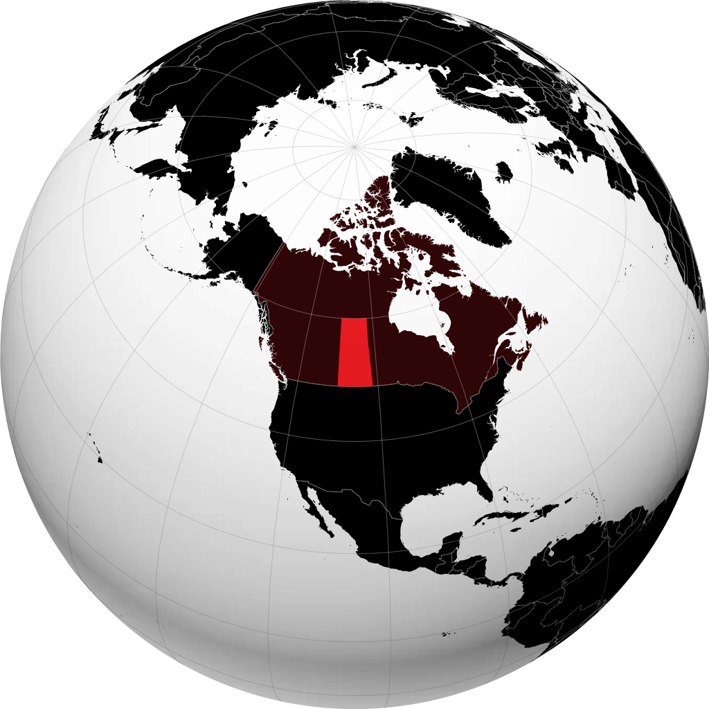 Saskatchewan sur le globe