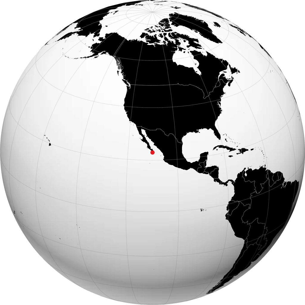 Cabo San Lucas sur le globe