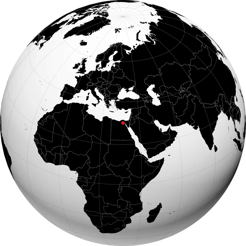 Le Caire sur le globe