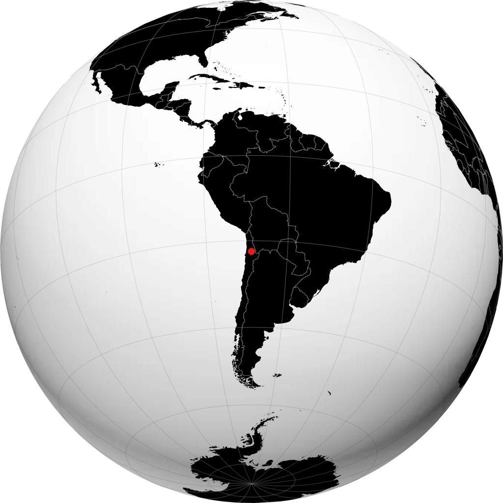 Calama sur le globe