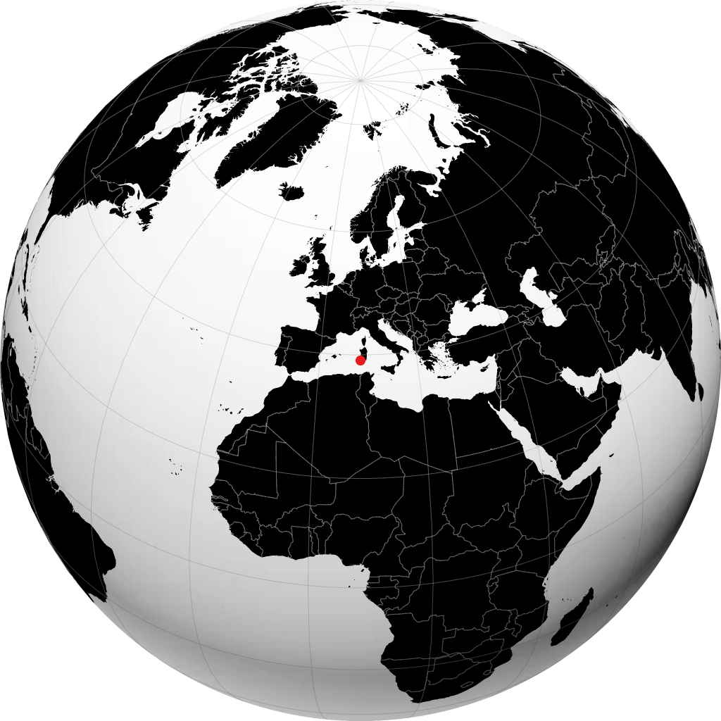Calasetta sur le globe