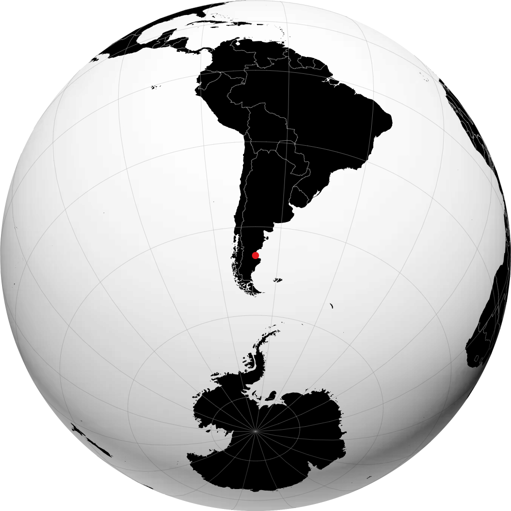 Caleta Olivia sur le globe
