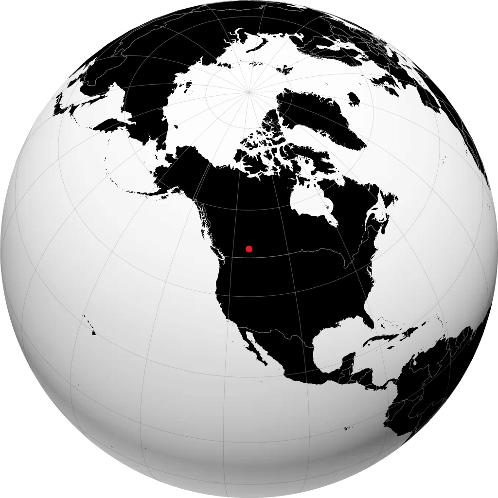 Calgary sur le globe