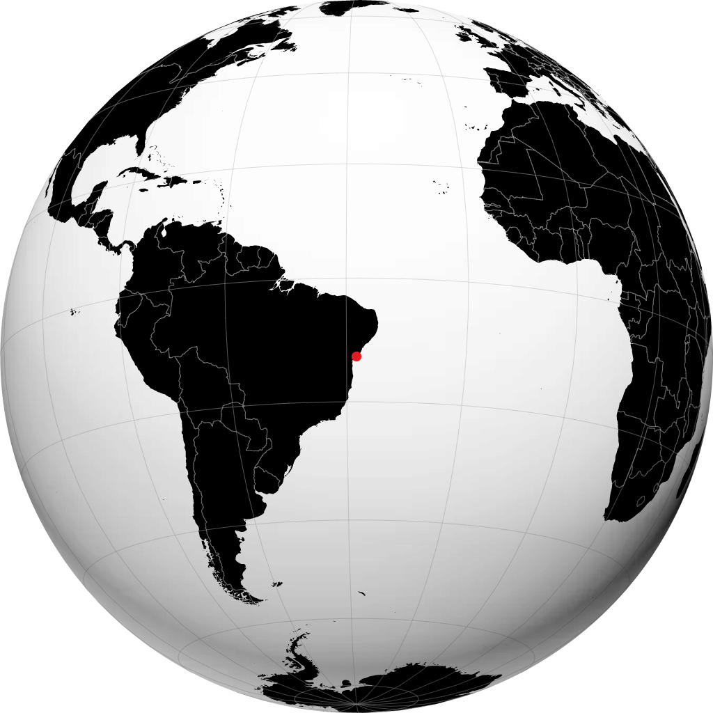 Camaçari sur le globe