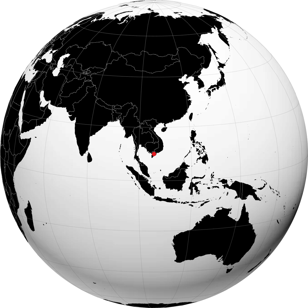 Can Tho sur le globe