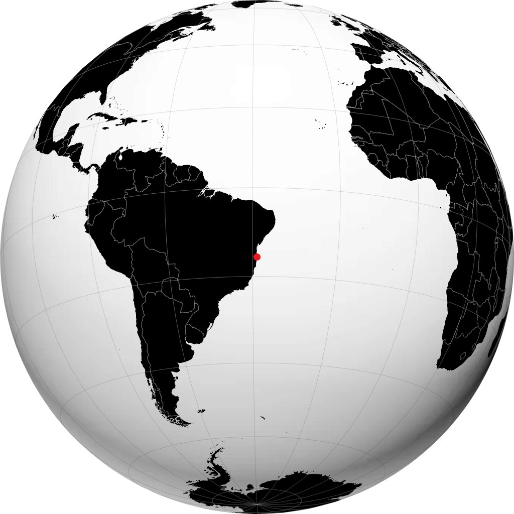 Canavieiras sur le globe