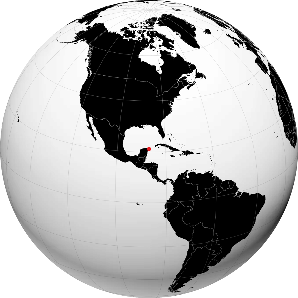 Cancún sur le globe