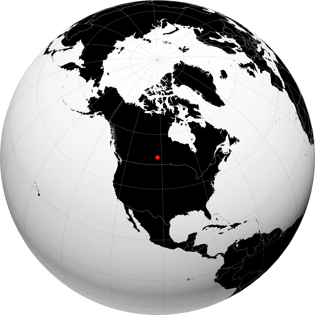 Canora sur le globe