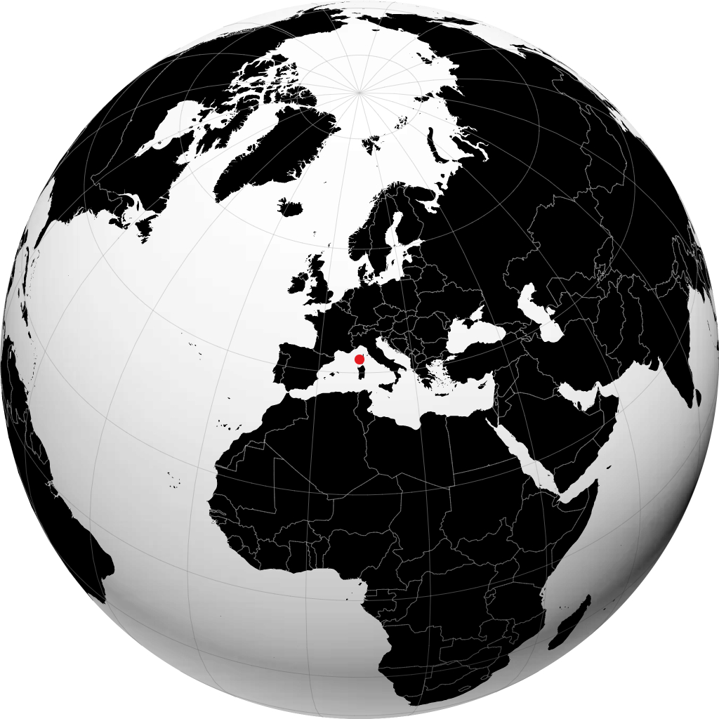 Cargèse sur le globe