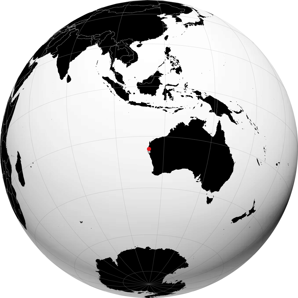 Carnarvon sur le globe