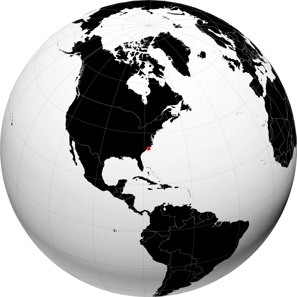 Carolina Beach sur le globe