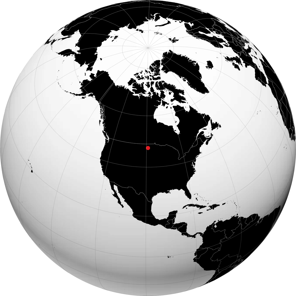 Carrington sur le globe