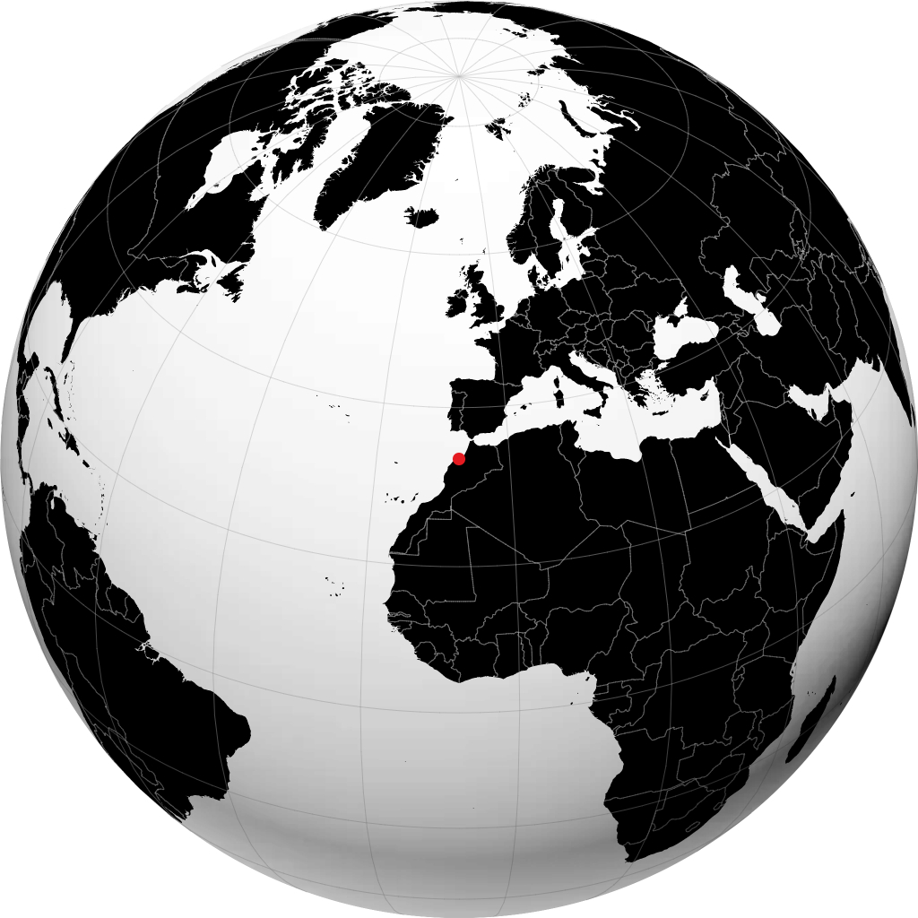 Casablanca sur le globe