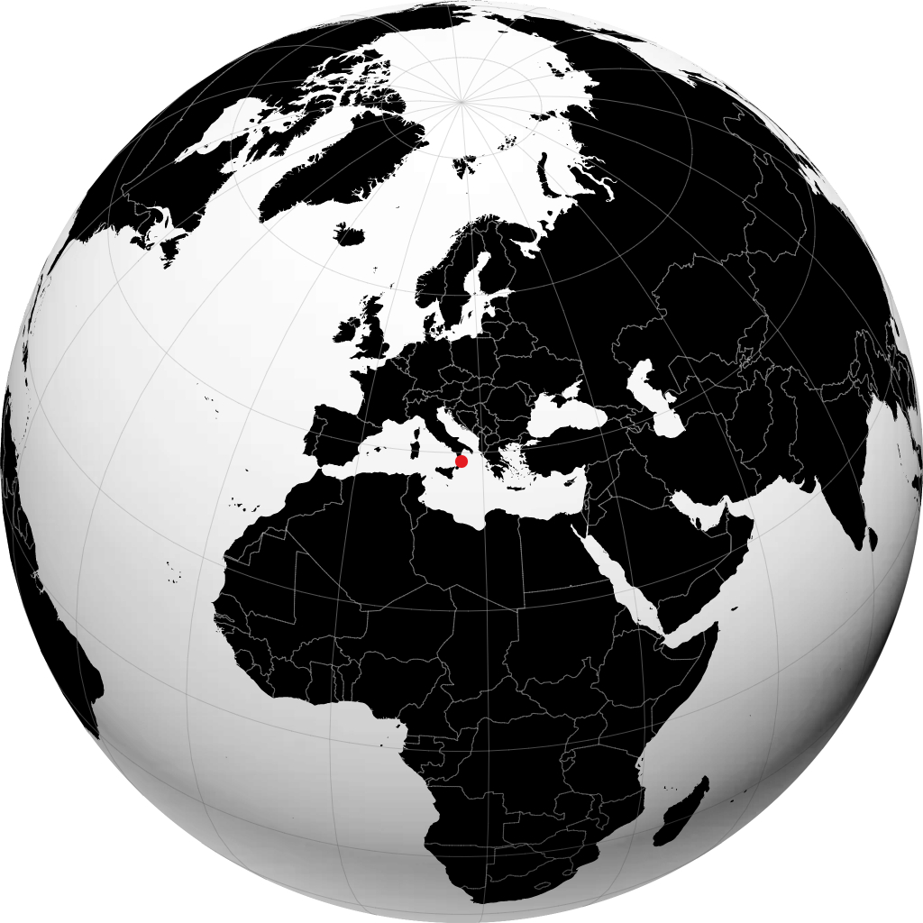 Catanzaro sur le globe