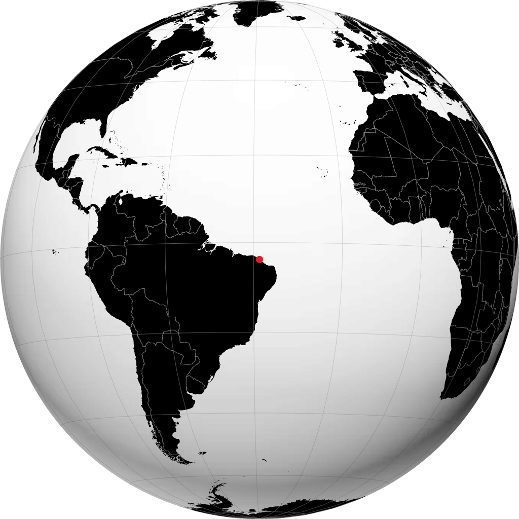 Caucaia sur le globe