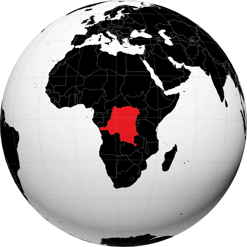 RDC sur le globe