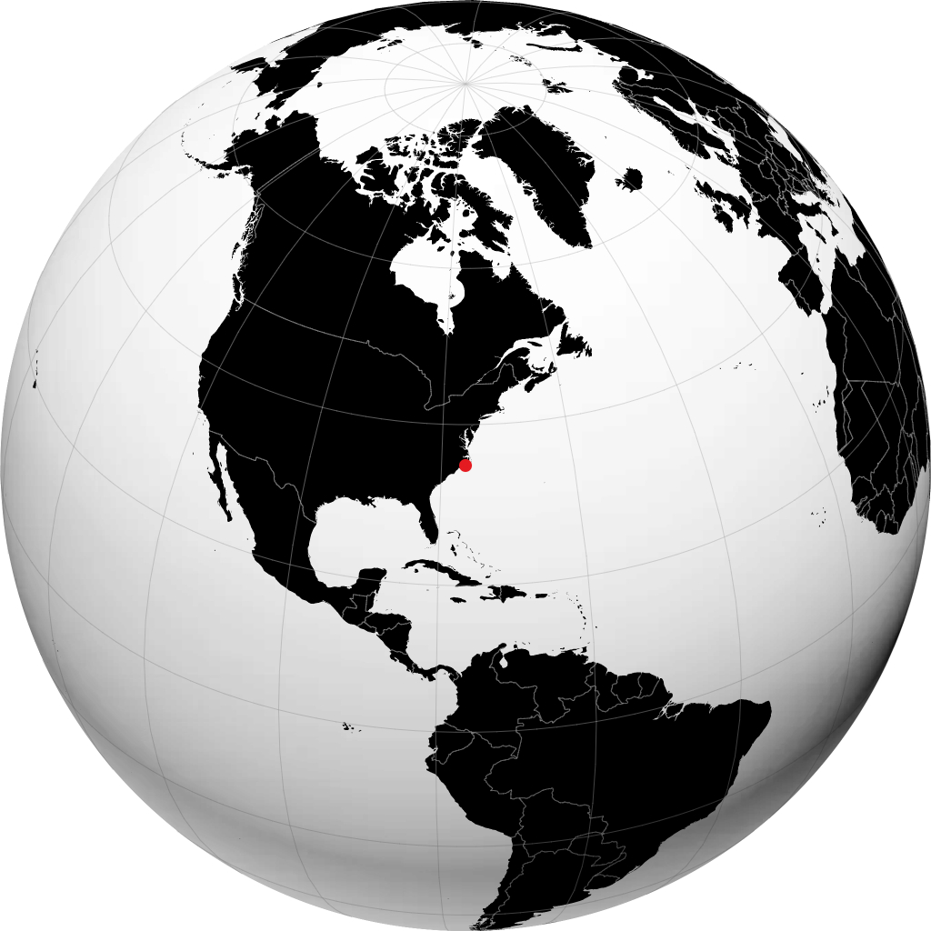 Cedar Island sur le globe