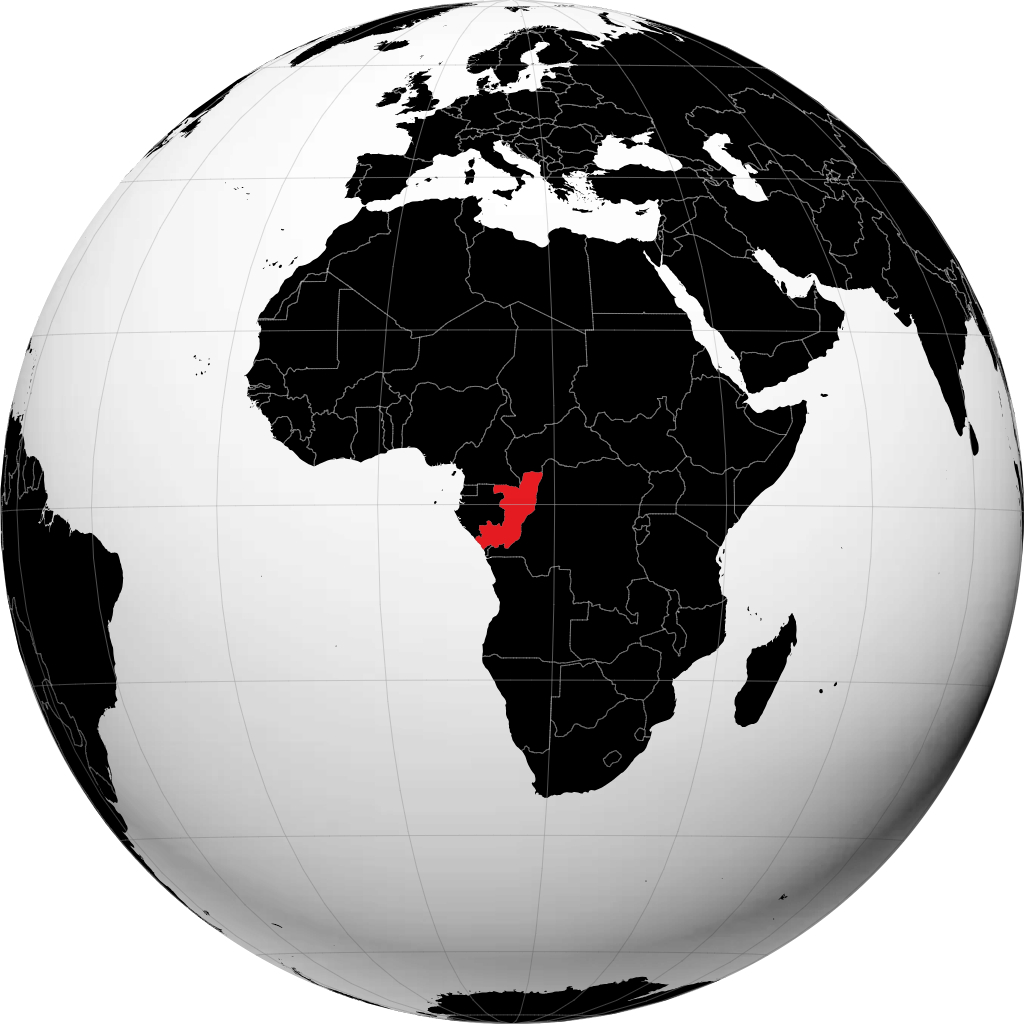 Congo sur le globe