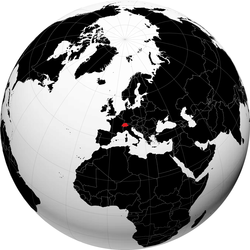 Suisse sur le globe