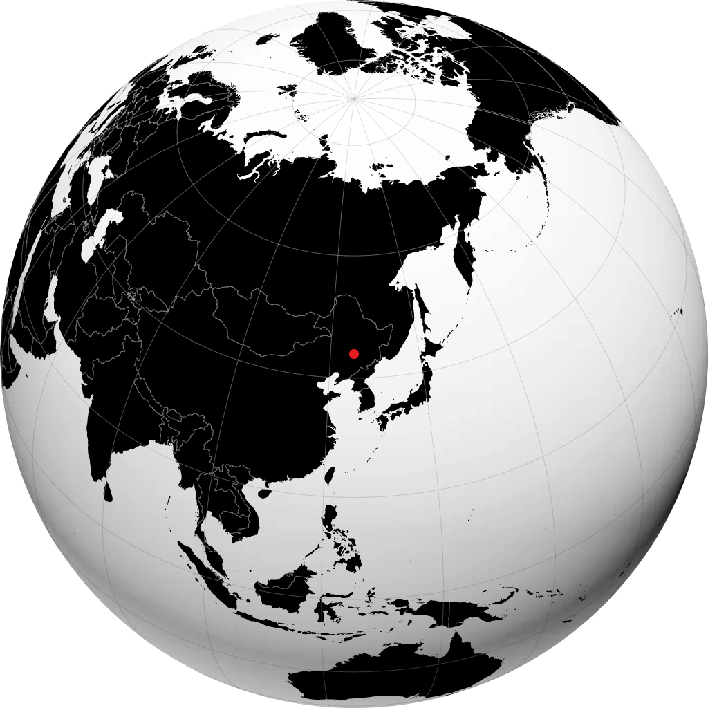 Changchun sur le globe