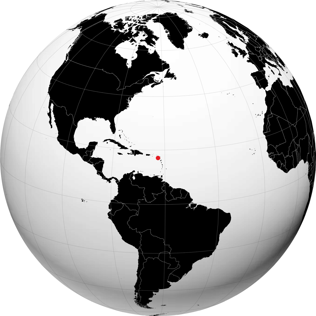 Charlestown sur le globe