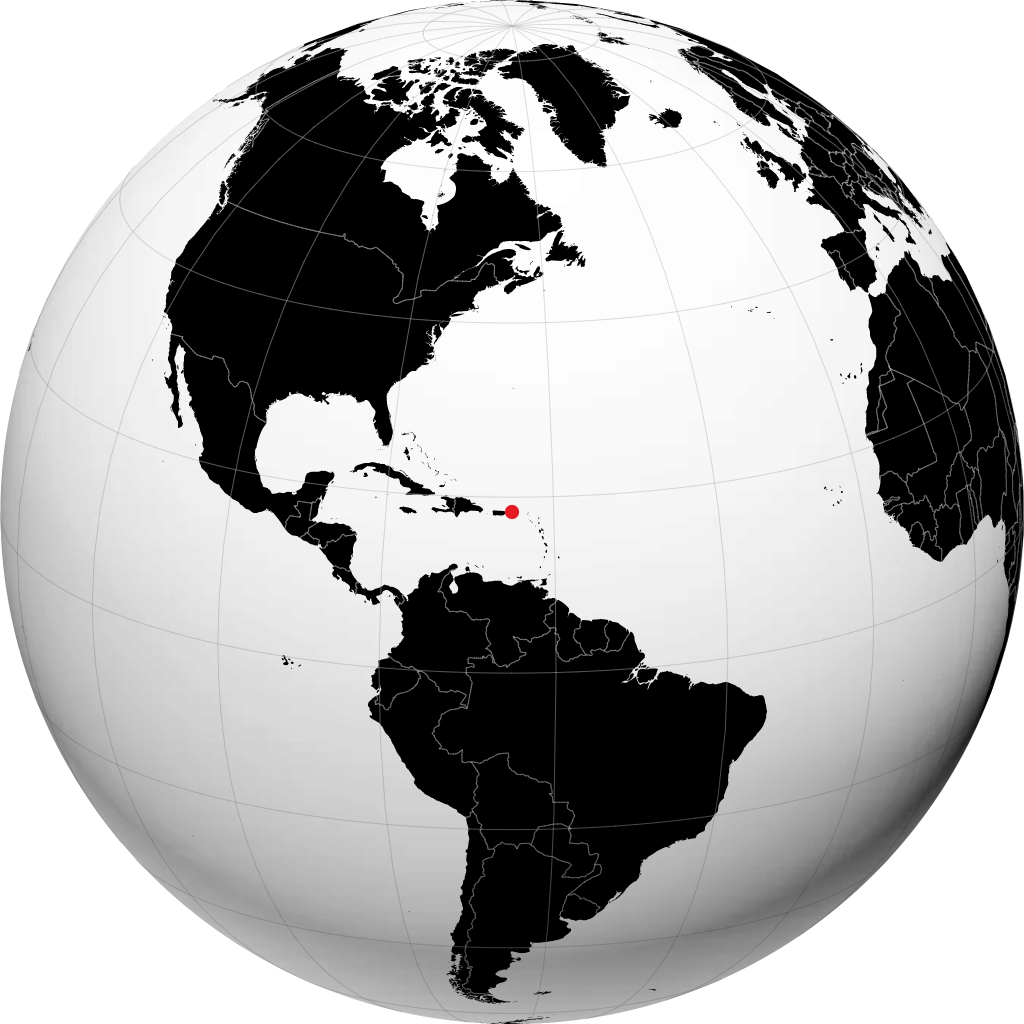 Charlotte Amalie sur le globe