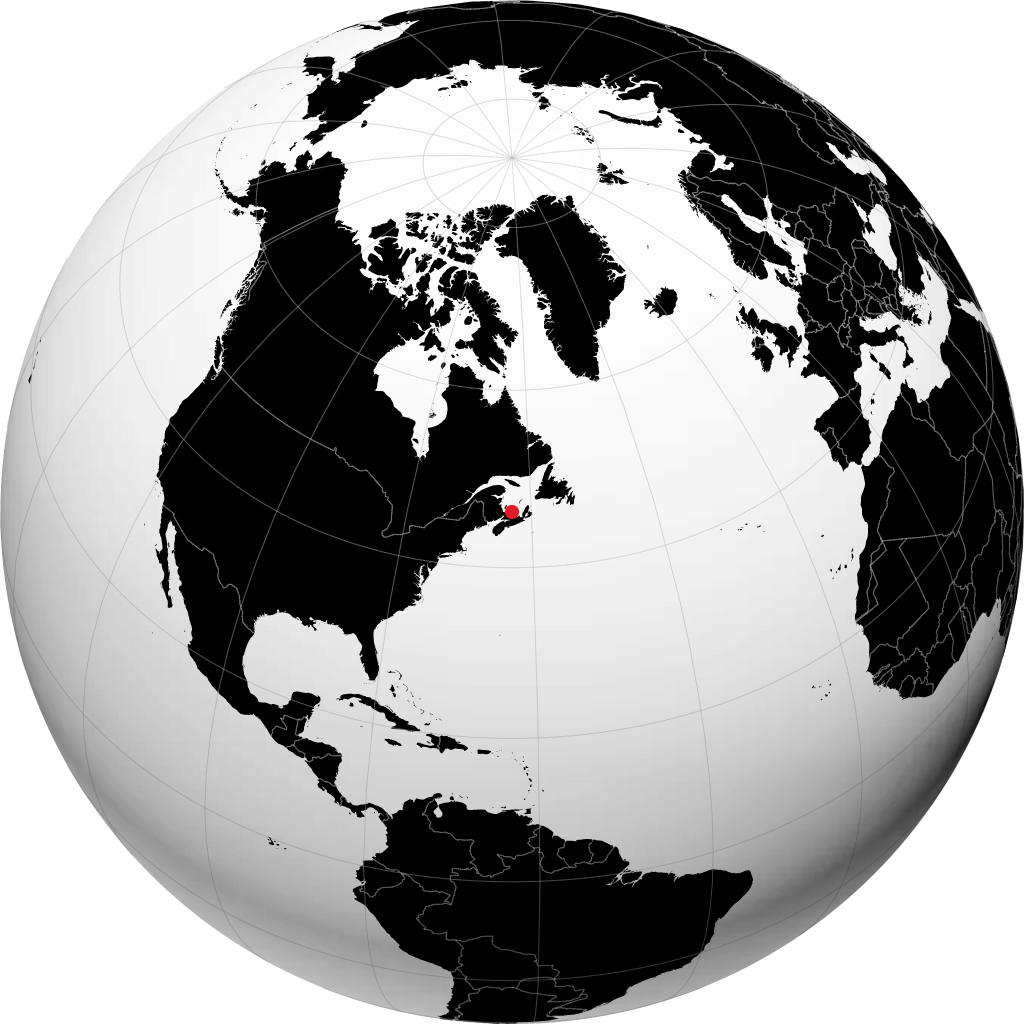 Charlottetown sur le globe