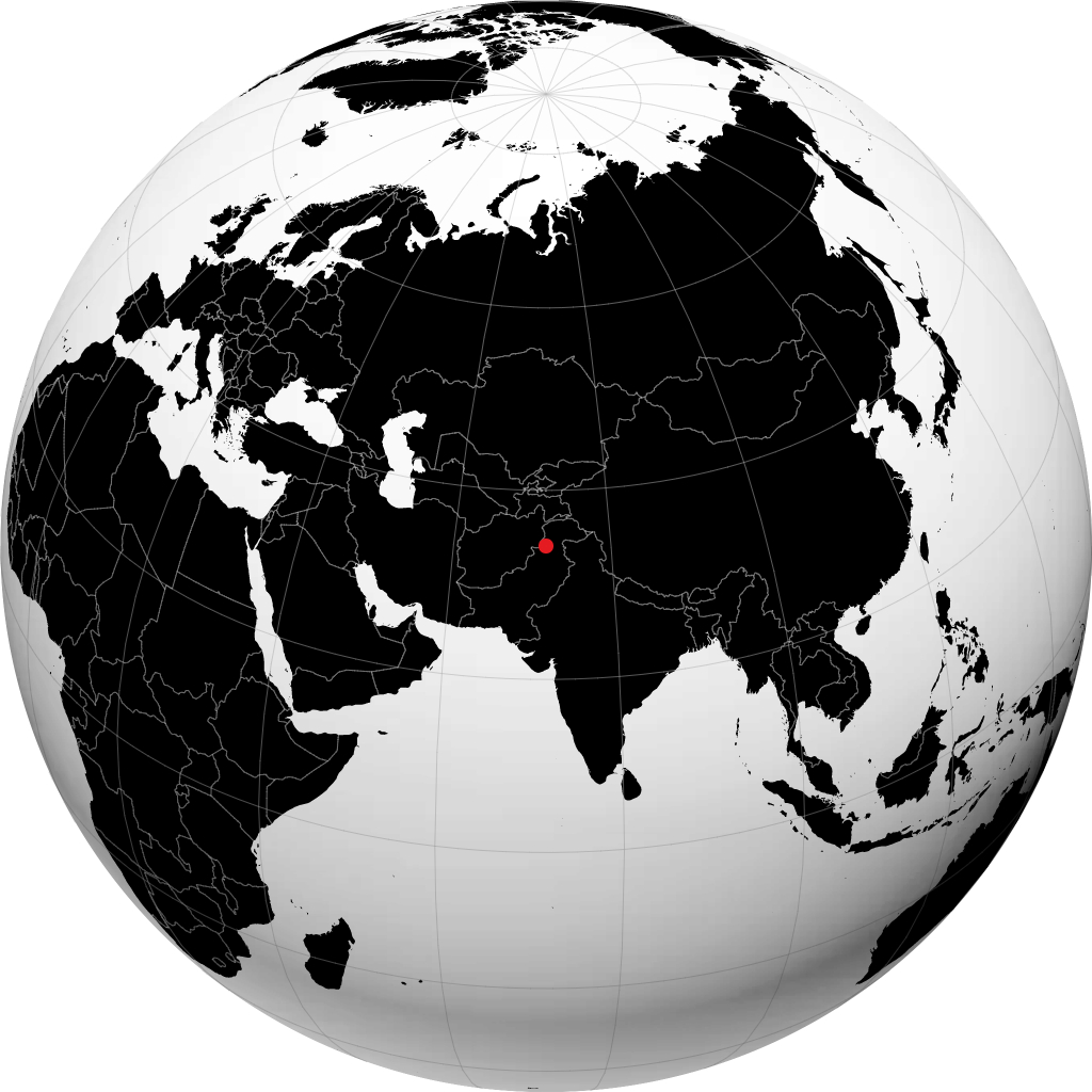 Charsadda sur le globe