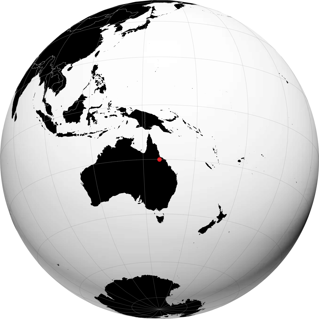 Charters Towers sur le globe