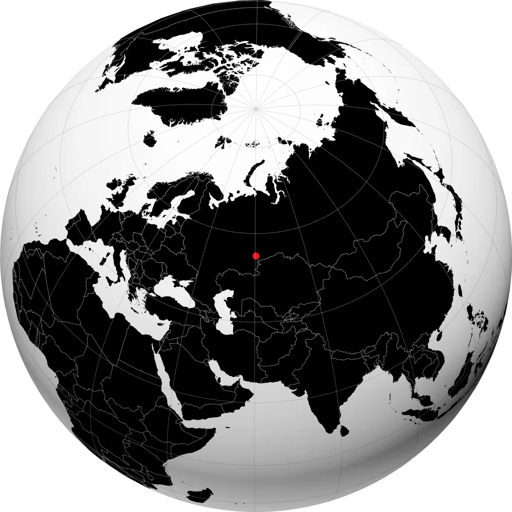 Chebarkoul sur le globe